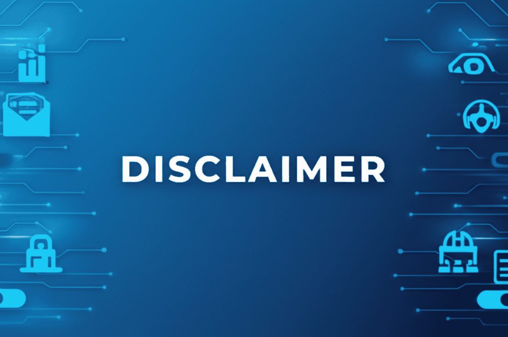 Símbolo de disclaimer con un triángulo amarillo y signo de exclamación